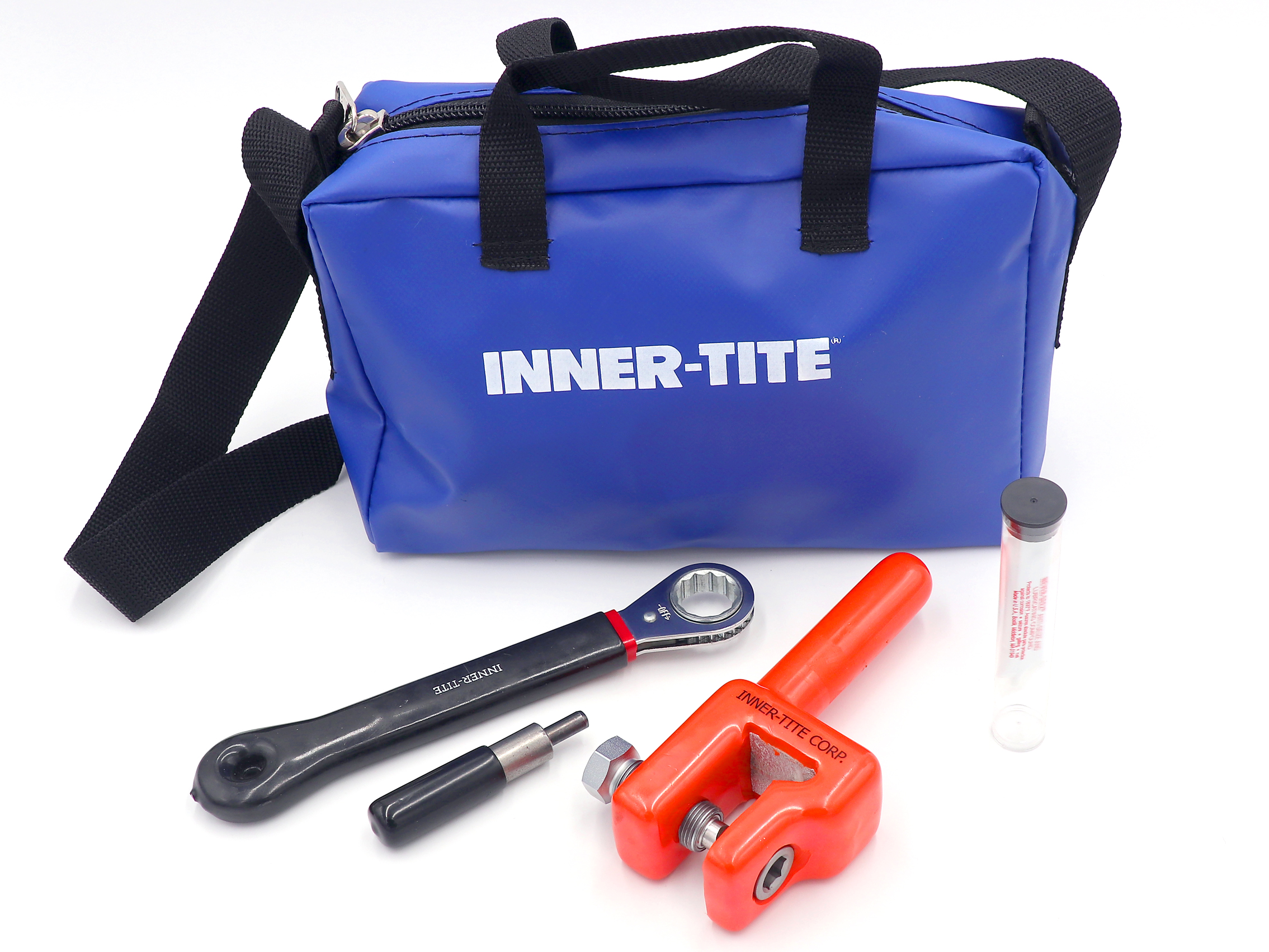 The Punch Tool is available in a kit that features a carry bag, ratchet wrench and knock-out tool.